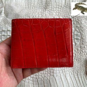 Genuine Crocodile ,Alligator Skin Leather Men's Bifold Wallet